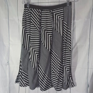 Robert Louis black and white striped skirt
